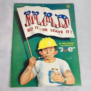 Mad Magazine Issue #144 July 1971 Joe America Blue Collar Norman Mingo Cover‎ FN